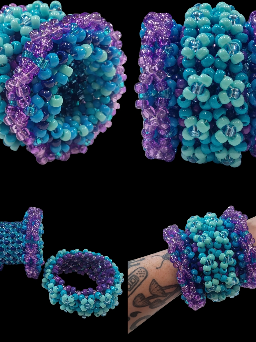 Nebula Vortex Rotator - Rotating Cuff - Kandi Bracelet - EDM Rave Festival